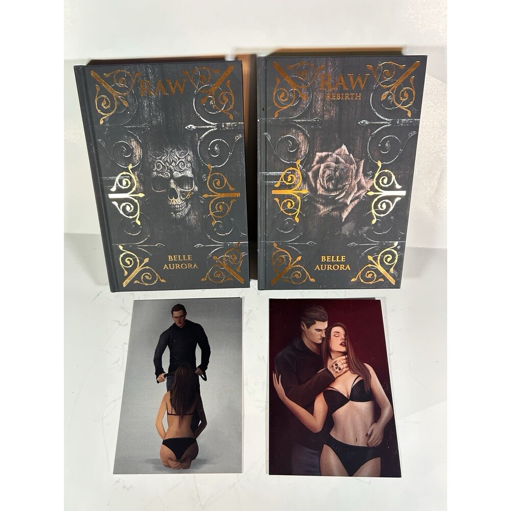 RAW & RAW Rebirth Belle Aurora Mystic Box 2 Vol Black HC Signed Romance Set